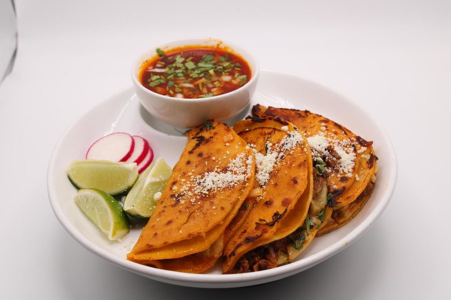 Birria tacos closeup